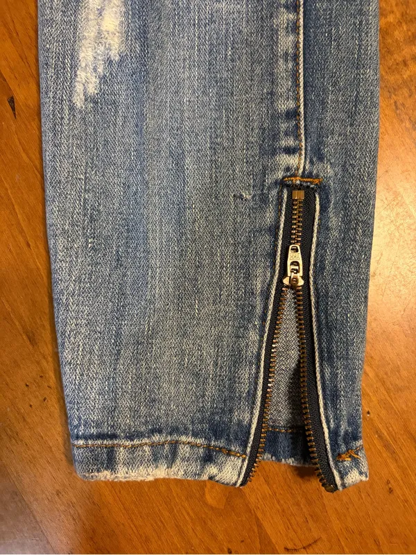 One Teaspoon Freebirds Jeans 28 Distressed Ankle Zip Skinny Denim - Image 5