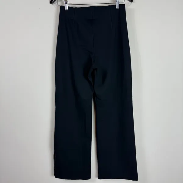 Abercrombie Fitch Black High Waisted Wide‎ Leg Exposed Pleat Pants Size Small - Image 2