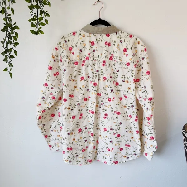 Vintage Floral Barn Coat Jacket Sz M - Image 3