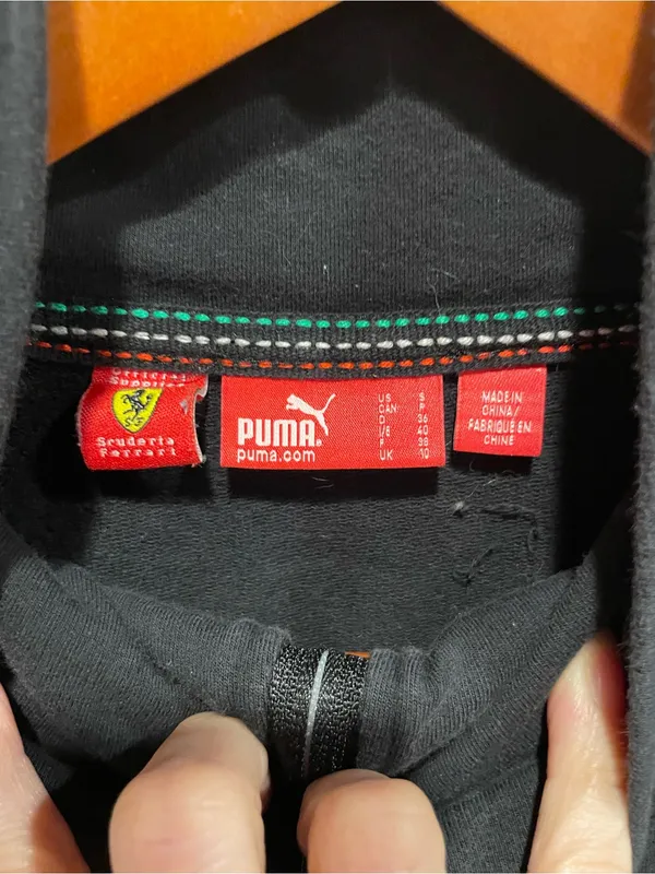 Puma x Scuderia Ferrari Y2K style quilted side high neck slim sweatshirt F1 - Image 7