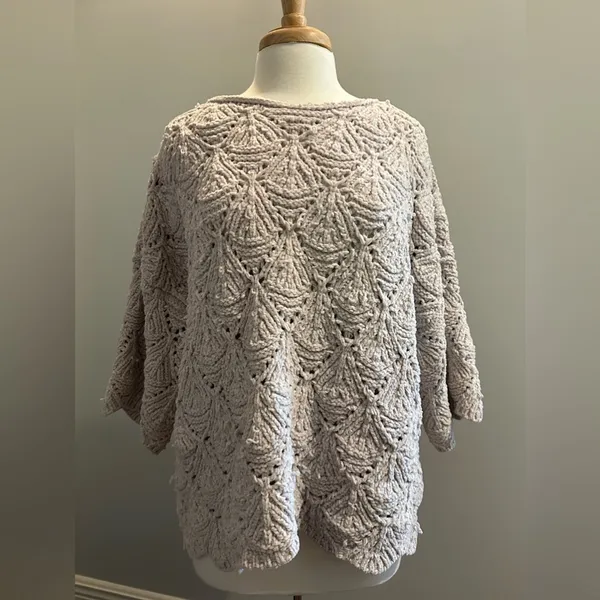POL soft chunky style knitted sweater Grey Size Medium - Image 3