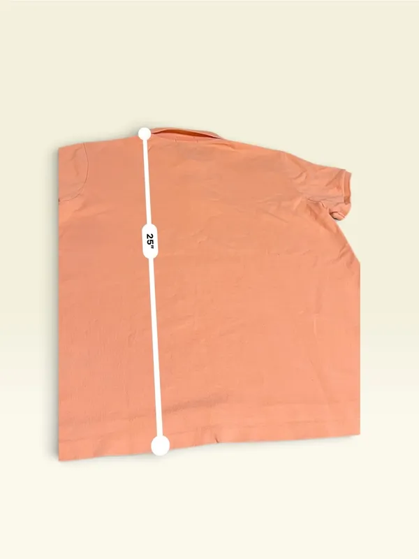 Ralph Lauren Polo Shirt Womens Large Peach Orange Lilac Classic Fit Preppy Y2K - Image 8