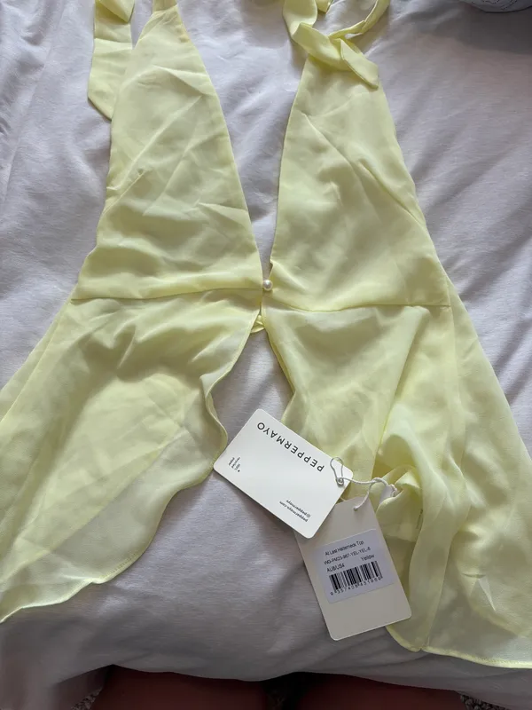 At Last Halterneck Top - Yellow - Image 4