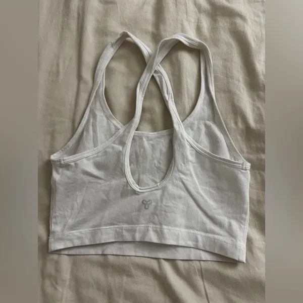 Aritzia TnaCHILL™ Lorel Crop Tank Top - White, Size XS - Image 2