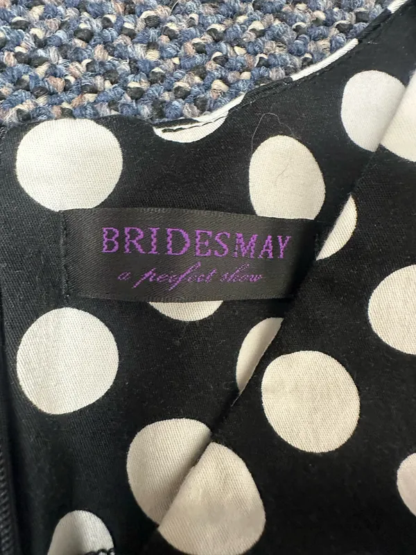 Bridesmay Black and White Polkadot Dress Size Small - Image 9
