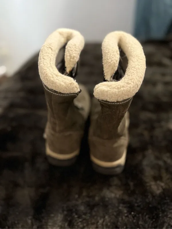 Sorel Snow Boots Womens 7 Water Fall Brown Suede Insulated NL 1964-326 - Image 4