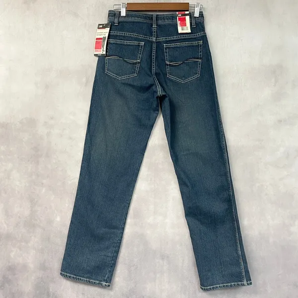 Lee Womens Jeans Size 6 Medium Straight Leg Y2K Preppy Minimalist Dark Academia - Image 2