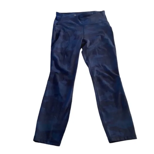 All In Motion Size Small Blue Camouflage High-Waisted Activewear Leggings. - Image 2