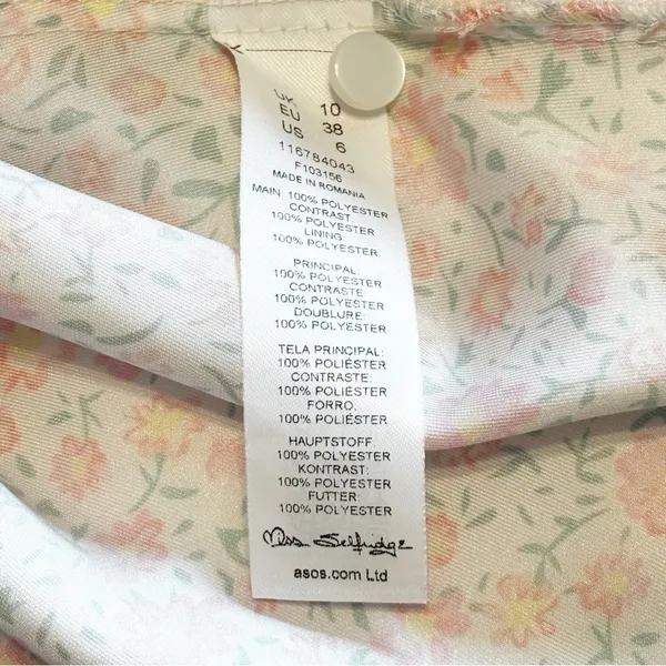 Miss Selfridge twist front mini dress in mix spot floral print size 6 NWT - Image 6