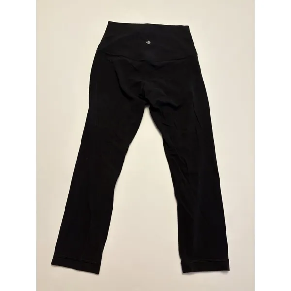 Lululemon Women's Black Crop Leggings Estimated Size Small High Waist Yoga - Image 2
