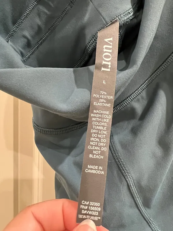 ✨ Vuori Performance Cropped Jogger Leggings – Teal Blue – Size L ✨ - Image 4