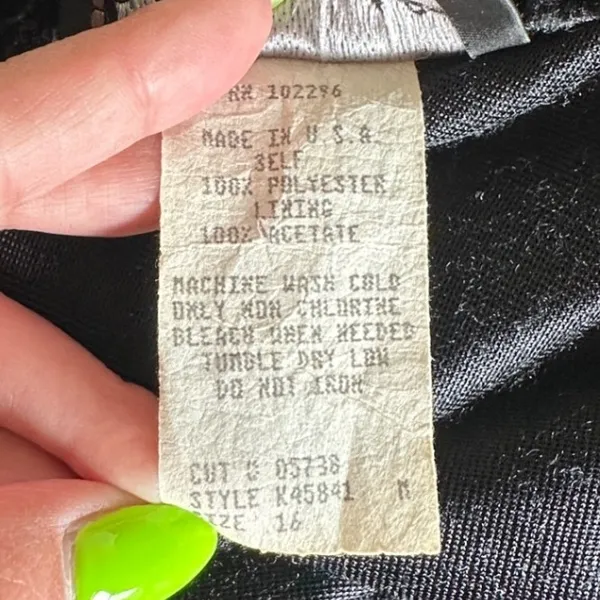 VTG 90s Y2K Connected Apparel Crushed Velvet Open Front Jacket Shawl Black XL - Image 9