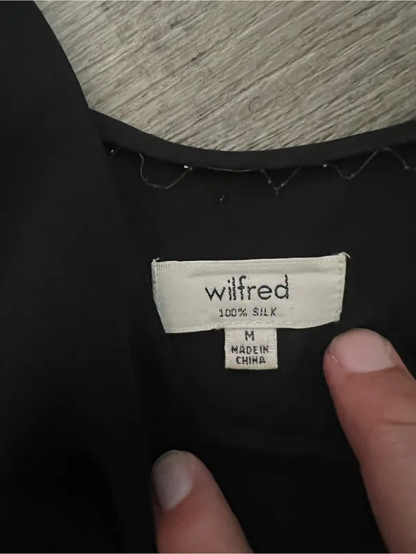 Aritzia Wilfred black silk mini dress - Image 9