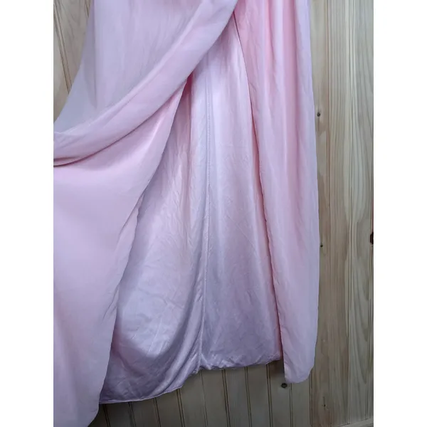 NWT Lulus Glamorous Disposition Light Pink Ruched Maxi Dress Bridesmaid Size XL - Image 8