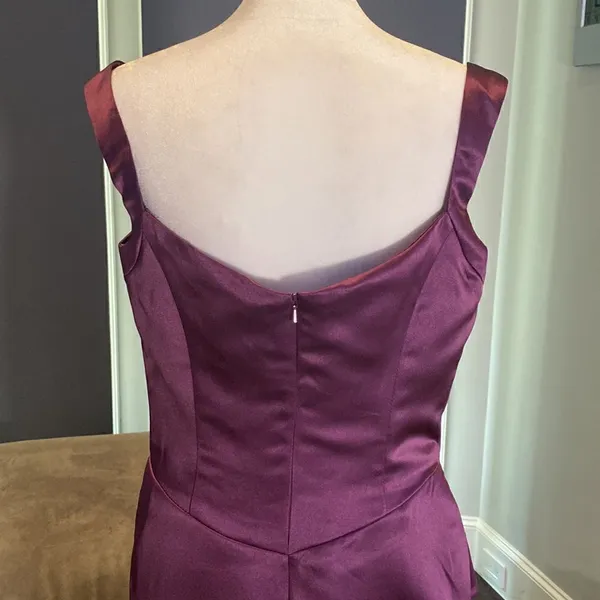 Women’s Purple Mermaid Full Length Formal Dress Small Train Leg Slit Size M NWT - Image 7