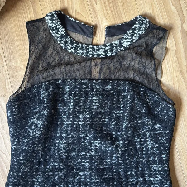 Bailey44 Elegant Black and White Tweed Dress - Image 2