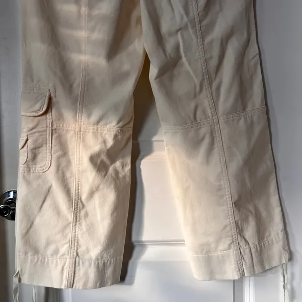 White House Black Market Ivory Cotton Corduroy Cropped Pants Women’s Size 6‎ - Image 7