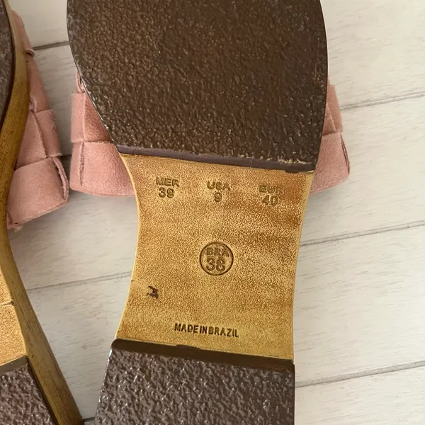 Matisse Hamptons Platform Slides Sandals Dusty Rose Pink Suede Shoes - Image 7