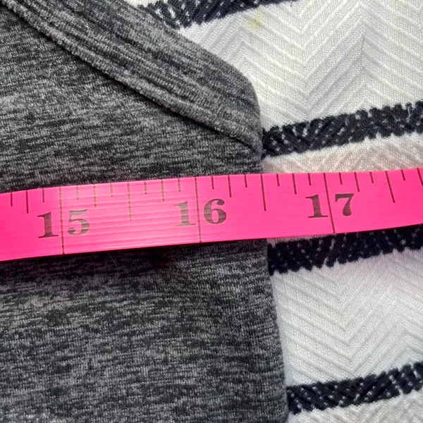 Aerie Women L Heather Gray White Lined Athletic Tank Top Workout Gym - Image 6