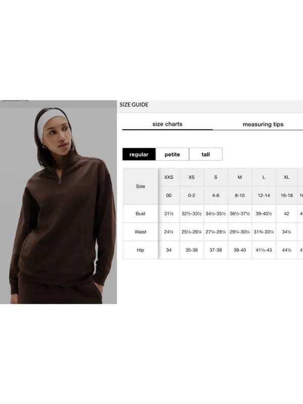 New Athleta XL Forever Fleece 1/4 Zip Sweatshirt Truffle X-Large Regular - Image 6