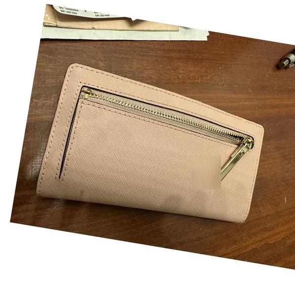 Kate Spade Neda Bifold Wallet Pink Bow Rhinestone Embellished Zip Around‎ VGUC - Image 4