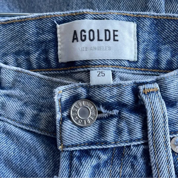 AGOLDE High Rise Vintage Distressed Boot Cut Jeans A9086-1206 Size 25 - Image 8