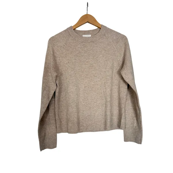 Caslon Cashmere Wool Blend Sweater Ribbed‎ Raglan Sleeve Crewneck Pullover M NEW - Image 3
