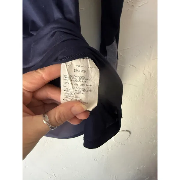 Under Armour HeatGear‎ Navy Blue Athletic Quarter Zip Long Sleeve Shirt Top SM - Image 3