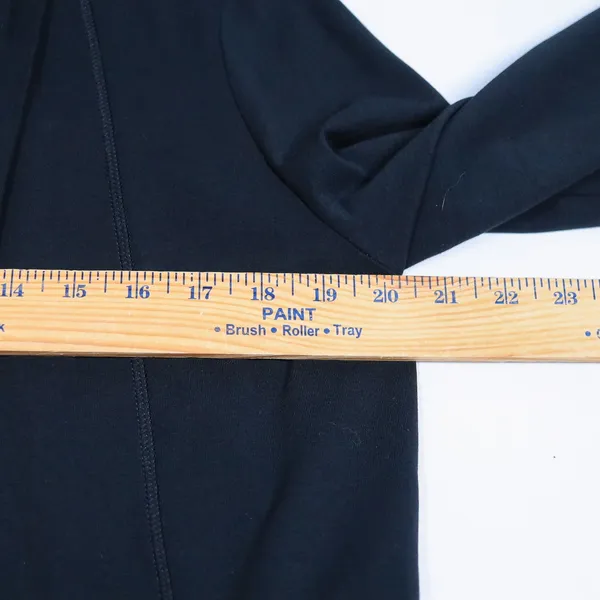 Pact Cardigan Women Medium Black Organic Cotton Shawl Collar Thumbhole Pockets - Image 6