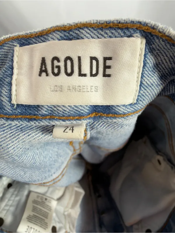 AGOLDE 90's Mid Rise Loose‎ Fit Jeans in Fall Out Blue Size 24 - Image 6