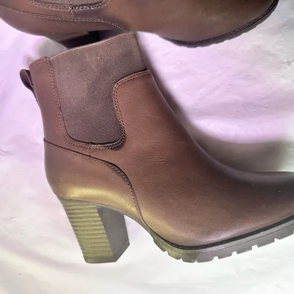 Clarks Dark Brown Heeled Boots - Image 7