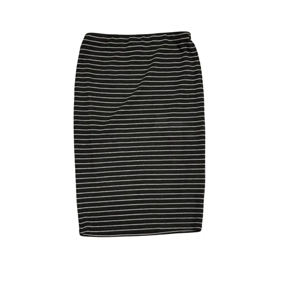 Vintage Mossimo Striped Black & White Women's Midi Skirt | Elastic | Size Medium - Image 2