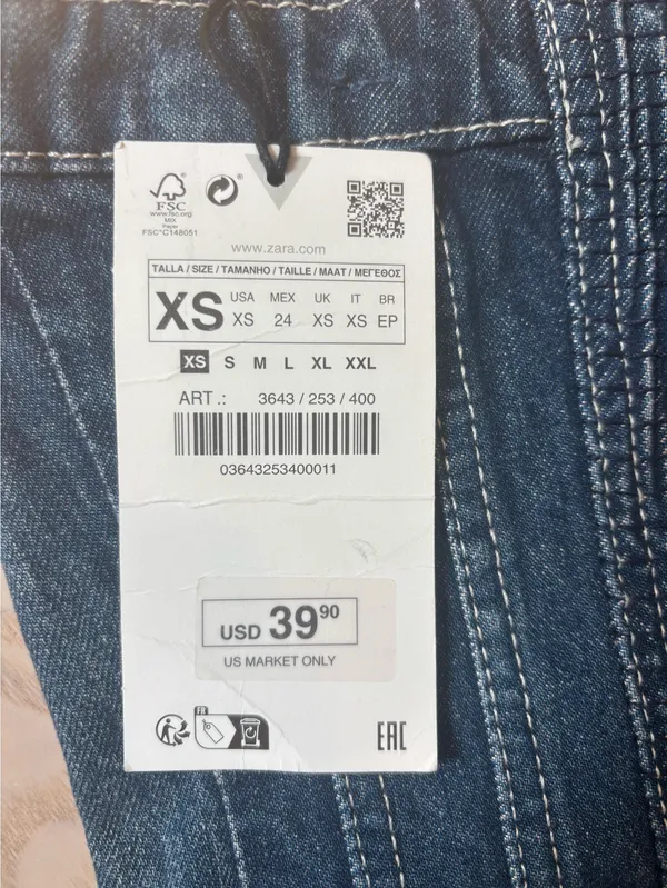 ZARA Denim Top Corset - Image 3