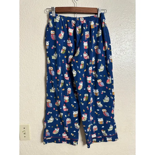 Bedhead Pajamas Autumn Owls Classic Stretch Jersey Pajama Set Womans XS - Image 3
