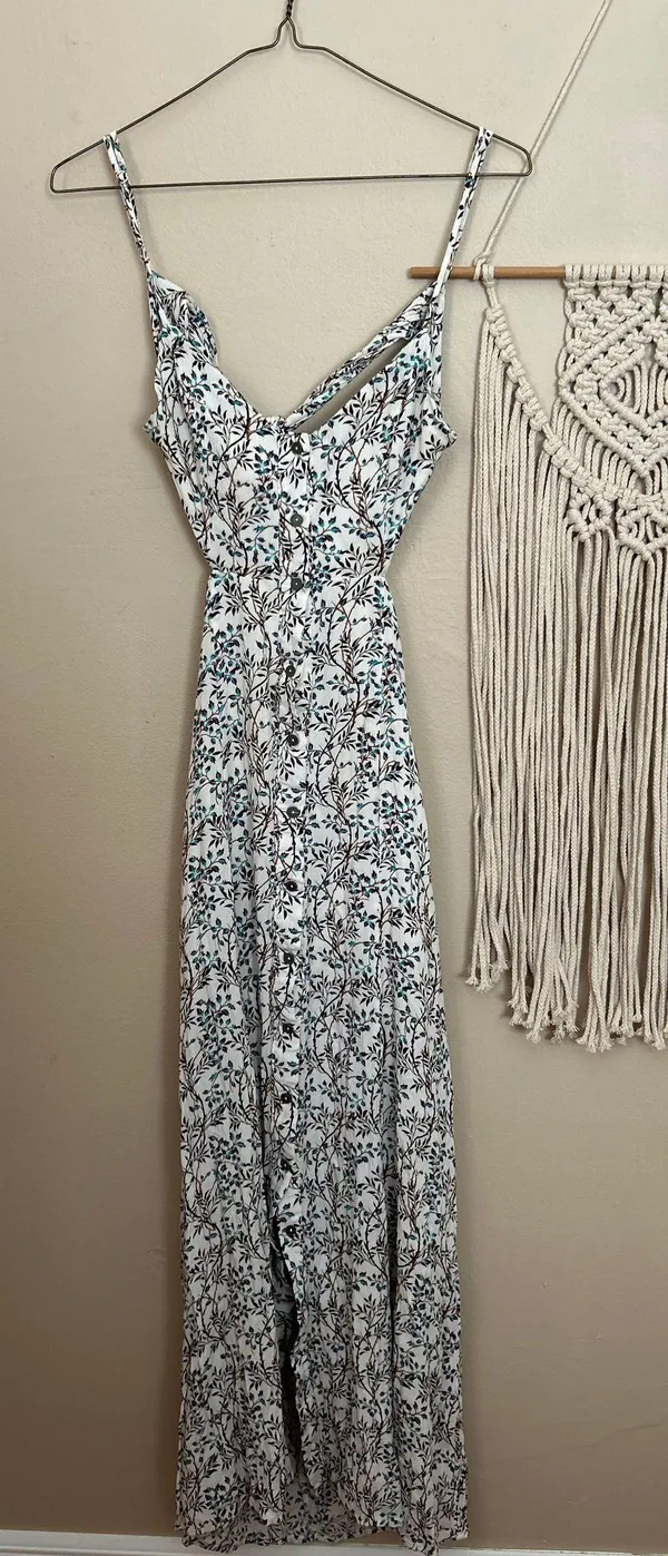 Hommage Maxi cut out botanical flower dress - Image 2