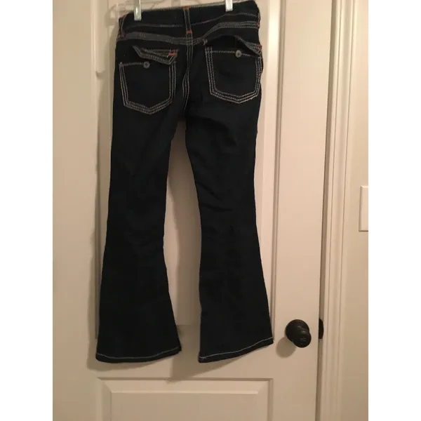 Bongo Women's Juniors Blue Denim Jeans Size 5 - Image 6