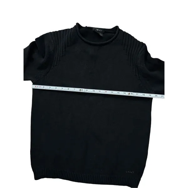 DKNY black knit chunky sweater‎ womens size small - Image 8