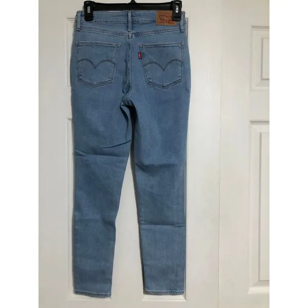 Levi's 721 high rise skinny jeans women's size 27 light‎ medium wash distressed - Image 4