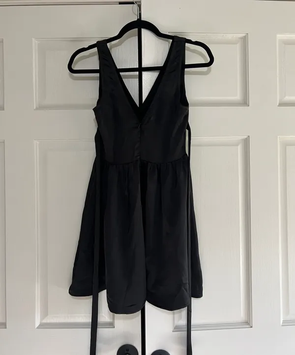 Hello Molly Silk Rain Satin Mini Dress Black - Image 3