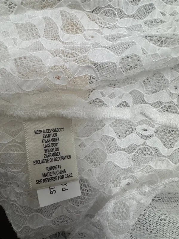 Self Esteem White Mesh Long Sleeve Top - Image 7