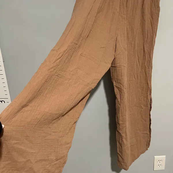 Aerie Tan Comfy Stretchy comfy Boho Pants - Image 6