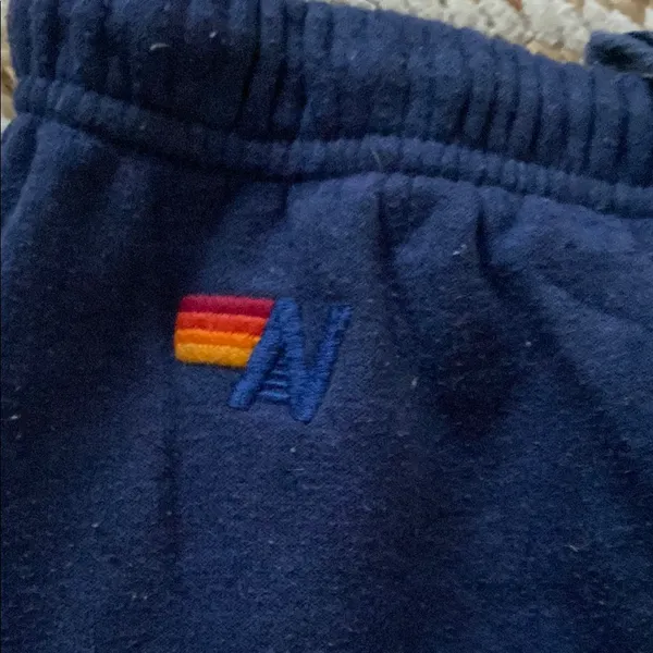 Navy Aviator Nation Sweatpants with Red and Yellow Stripe - Image 4