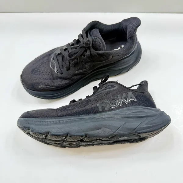 Hoka Clifton 10 Women's Athletic Running Shoes Sneakers Black/Black Size US 7.5 - Image 3