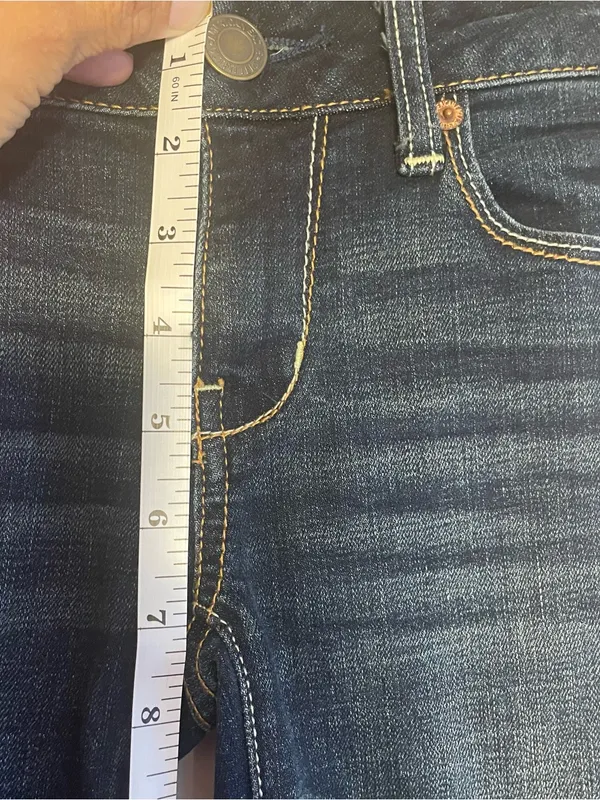 American Eagle Jeans Women’s 2 Skinny Stretch Dark Blue Wash Low Rise - Image 10