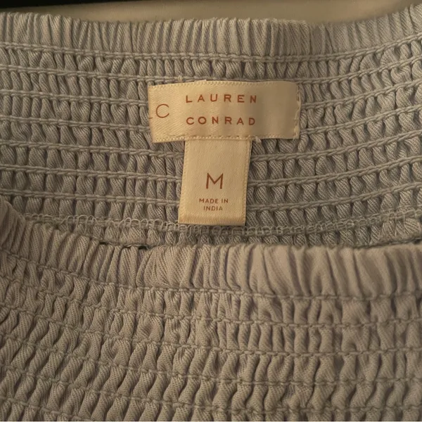 LC Lauren Conrad Light Baby Blue Off-Shoulder Blouse Size M - Image 5