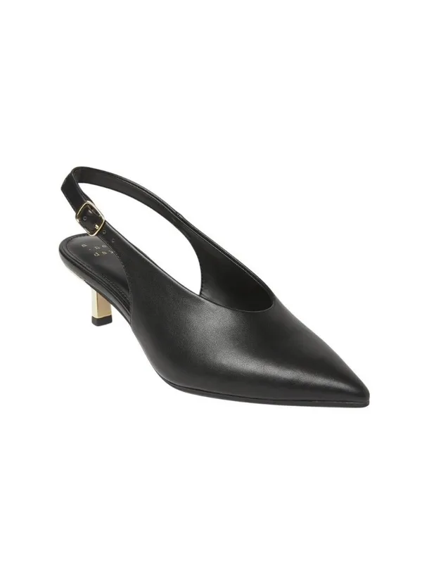 A New Day Womens Samantha Heels Slingback Faux Leather 94462815 Black 9M - Image 10