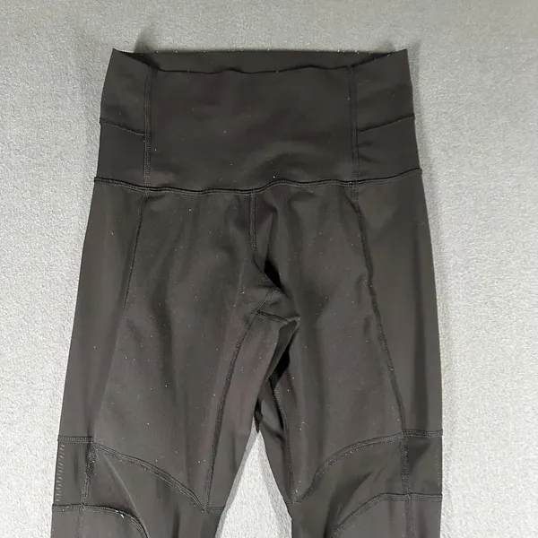 Lululemon Leggings‎ Womens Small Black High Rise Mesh Running Yoga Athletic - Image 3