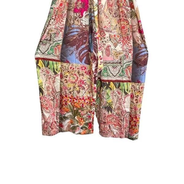ZARA multicolor JUMPSUIT DRESS WITH presley PRINT Size Medium - Image 6