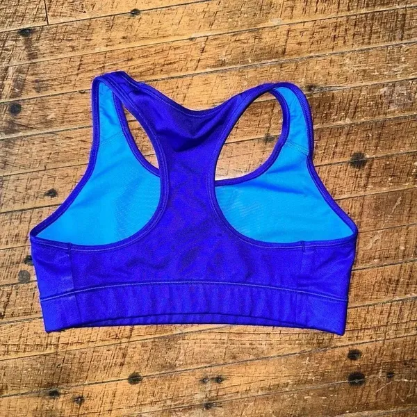 Nike blue two tone strappy S Athleisure sports bra - Image 3