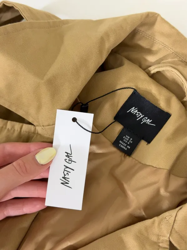 Nasty Gal tan trench coat - Image 2